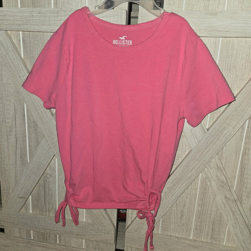 Hollister Baby Tee Cinched Sides Pink XS